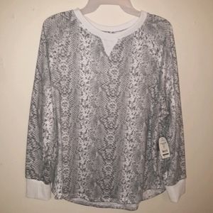 NWT Snakeskin Print Top